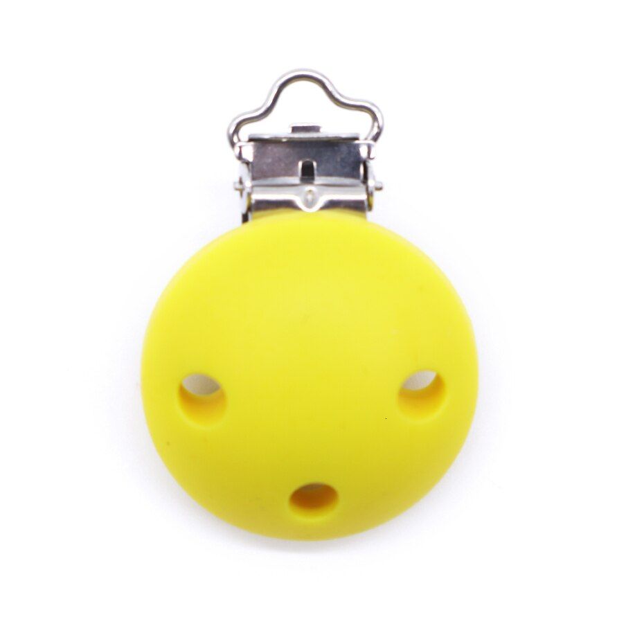 Itymama 3pc Round Shaped Pacifier Clip Silicone Bead Baby Teether teething Accessories Dummy Clip Nipple Clasp Toy DIY Bead Tool