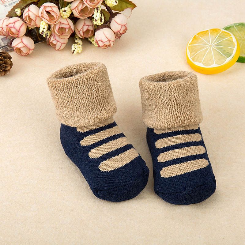 Warm Winter Baby Socks Thick Soft Cotton Newborn Boy Short Socks Cartoon Printed Infant Toddler Floor Socks