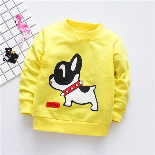 Baby Girl Cute T Shirts Dog Pattern Cotton Boys T Shirts For Baby Boy Spring Long Sleeve Kids Clothes Tees Baby Boys T-shirts