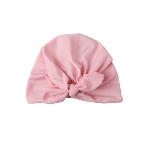 Newborn Baby Boy Girl Hat Solid Color Bowknot Warm Beanie Hospital Winter Cap Shower Gift