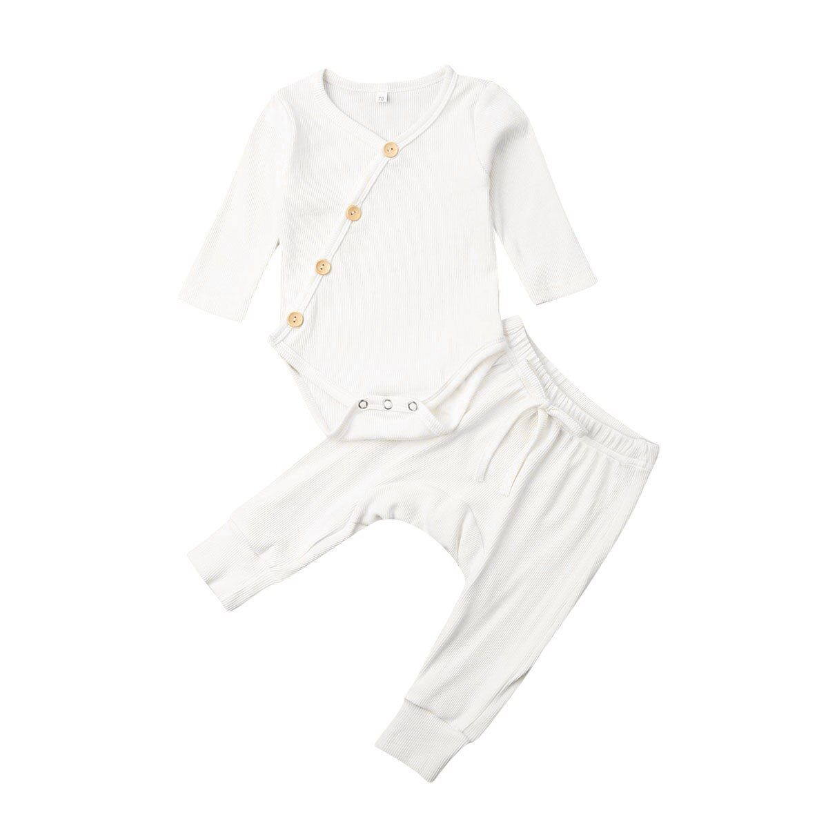 Emmababy Newborn Kid Baby Boy Girl Clothes Comfy Jumpsuit Romper Long Pants Outfit Set