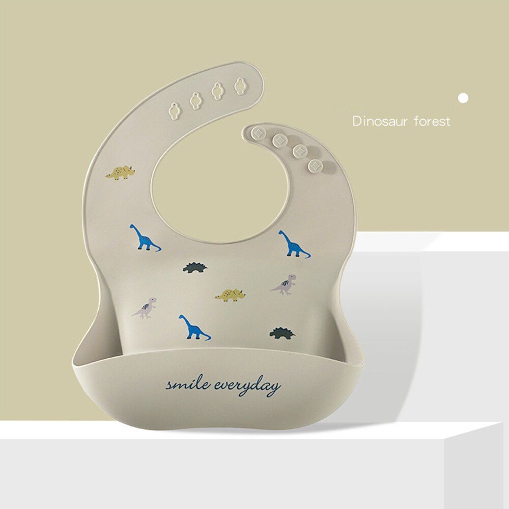 Bib Waterproof Silicone Feeding Saliva Towel Newborn  Adjustable Bur cloth turban disposable soft  saliva towel