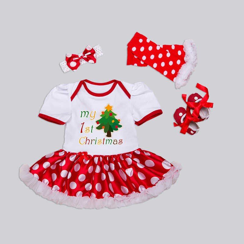 Newborn Christmas Clothes Baby Girls Clothing Set My First Christmas Baby Clothes Set Ruffle Tutu Dress New Born Baby Clothing