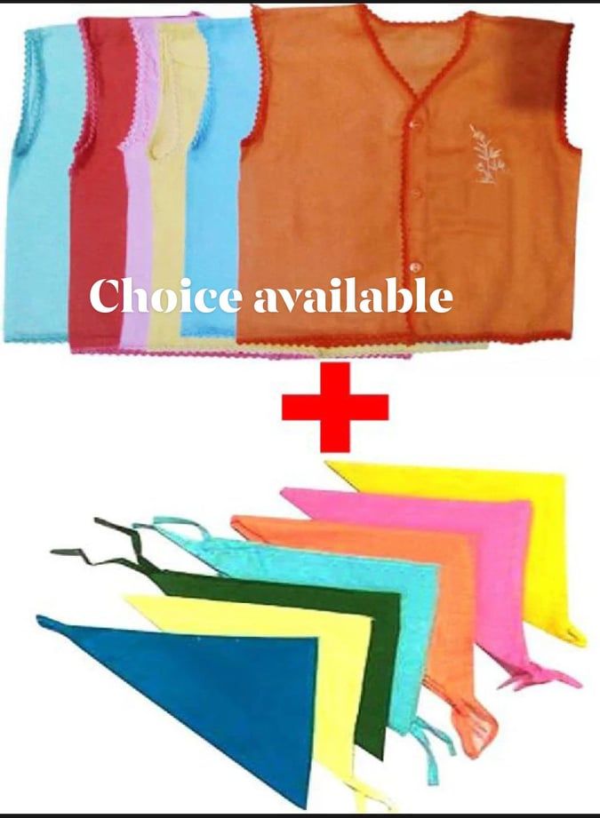 6 piece  Cotton Nima+ 6 pcs Nappy Set for 0 Size Newborn Baby-Multicolor