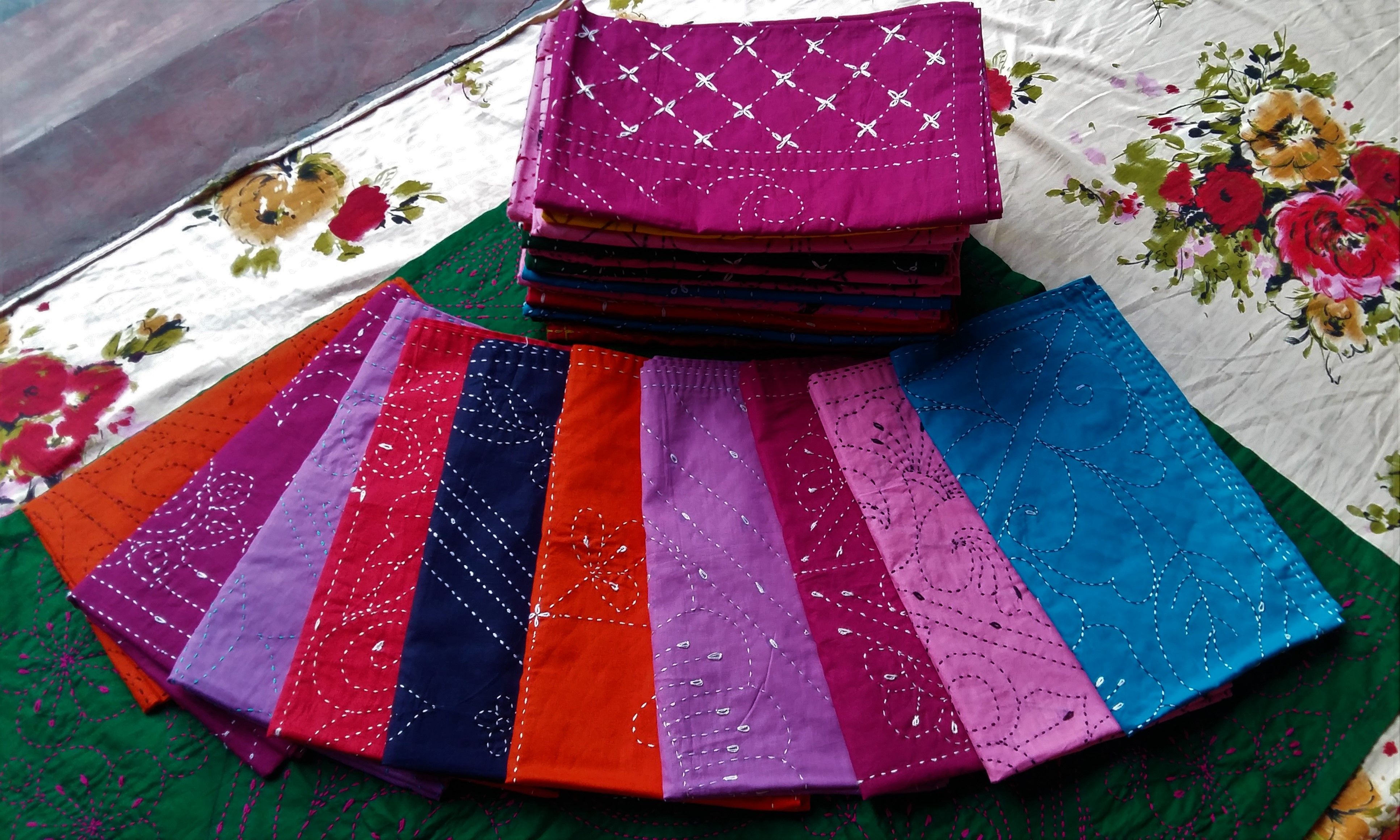 Combo Pack of 10 Pcs Baby Katha - Multi Color