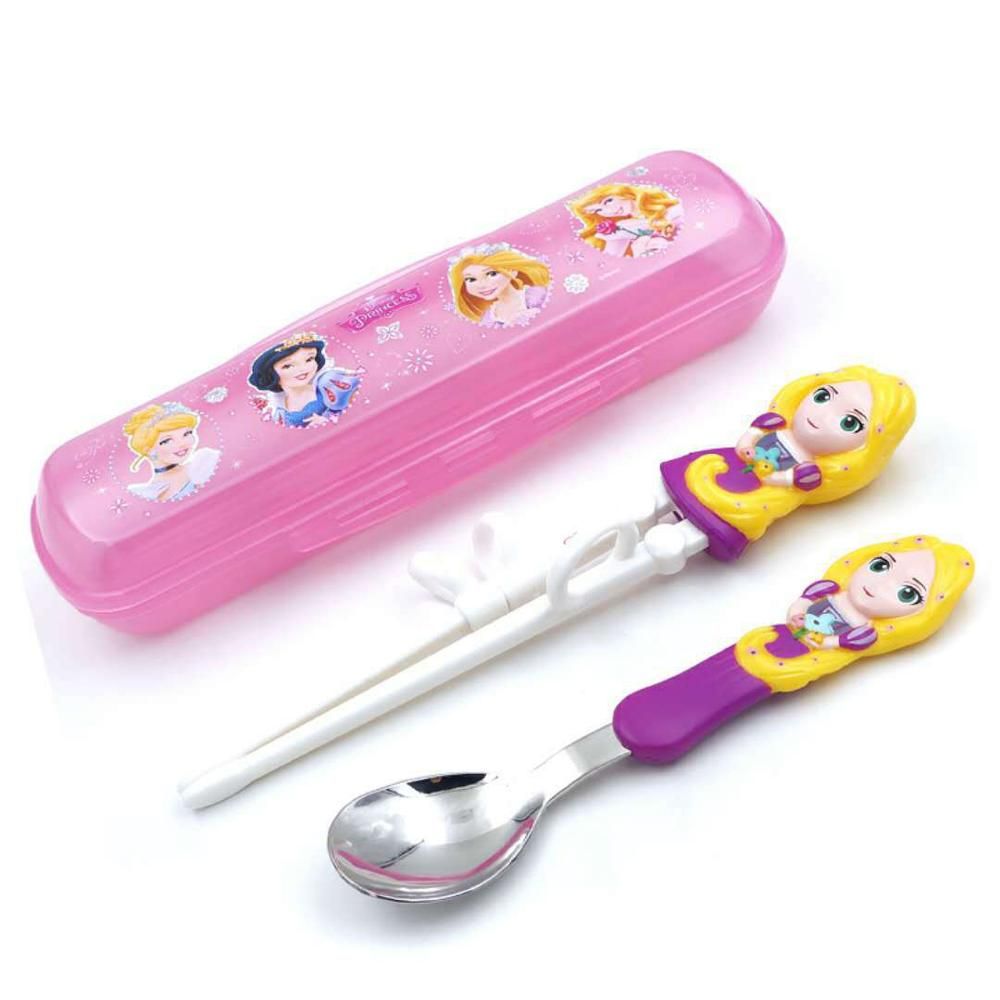 Disney tableware children learn chopsticks baby training chopsticks auxiliary chopsticks practice chopsticks spoon set spoon
