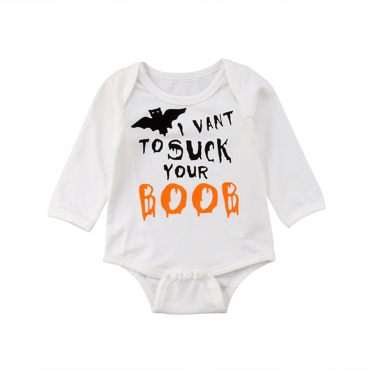 Halloween Christmas Baby Boy Girl Bodysuit Letter Pumpkin Print Solid Jumpsuit Clothes Outfits