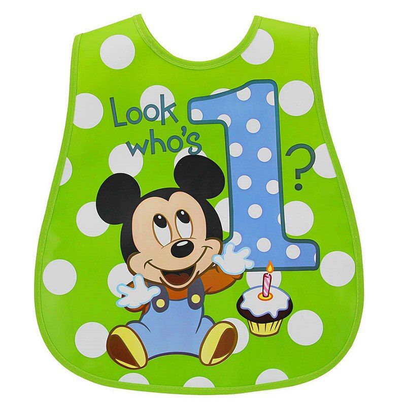 Disney 2pcs baby Bibs Cute Cartoon Pattern Toddler Baby Waterproof Saliva Towel Cotton Fit Old Infant Burp Cloths Feeding