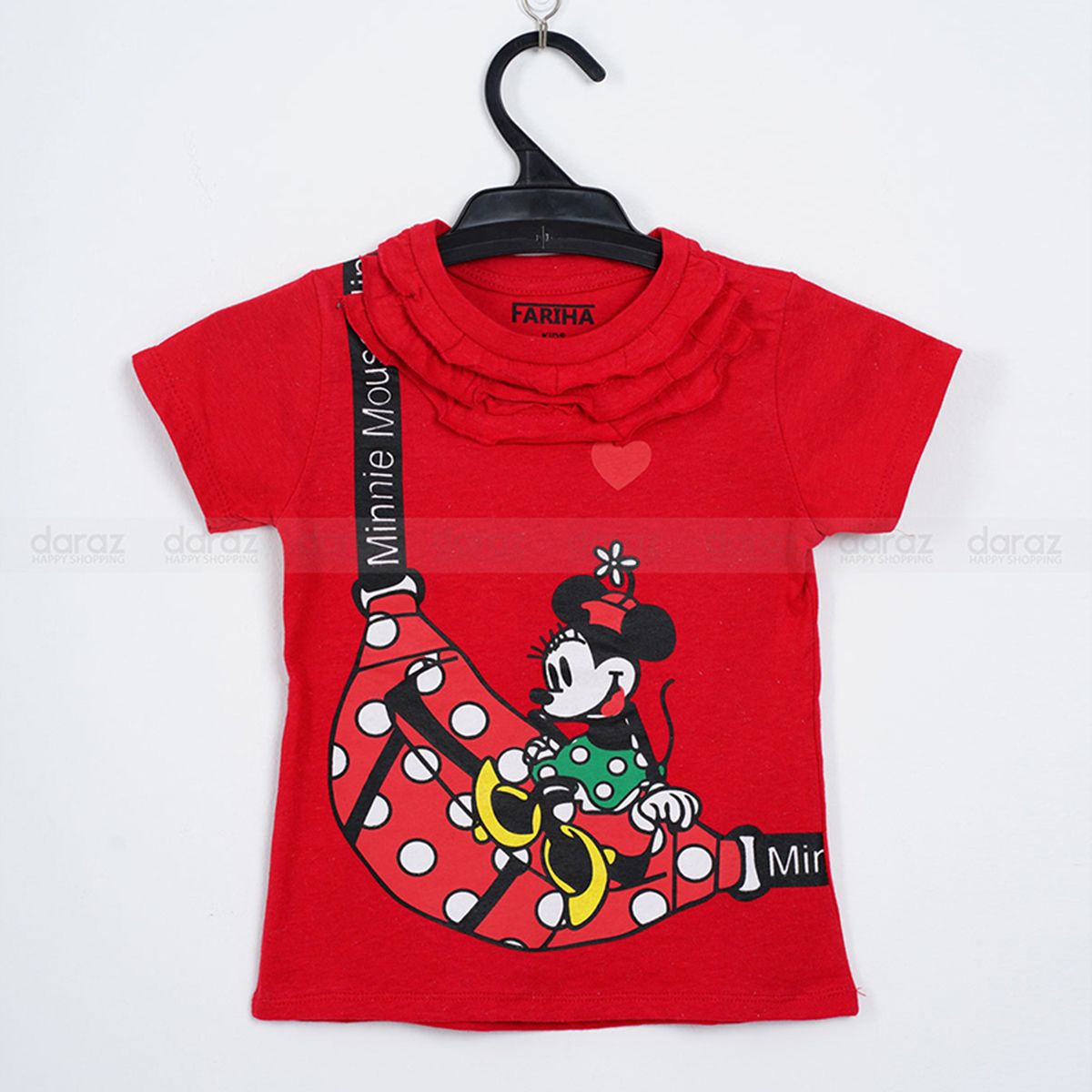 Kids T-shirt (Girls) 100% Cotton Red - বাচ্চাদের জামা