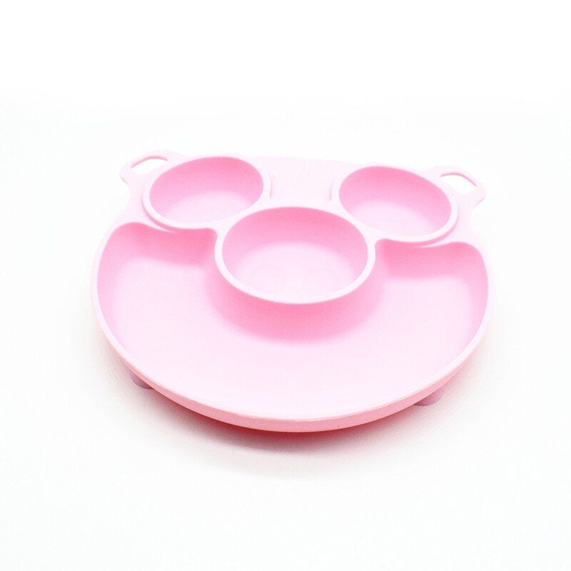 Baby Silicone Bowl Cute Suction Dishes Anti-fall Kids Children Table Mat Food Tray Placemat Plate Tableware Feeding Accessories