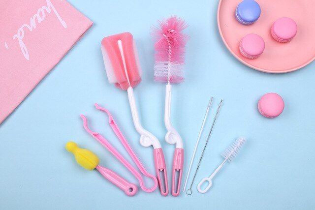 Bottle Dry Rack Foldable Baby Bottle Drain Drying Racks Blue Pink Baby Bottle Cleaning Dryer Drainer Storage Drying Rack