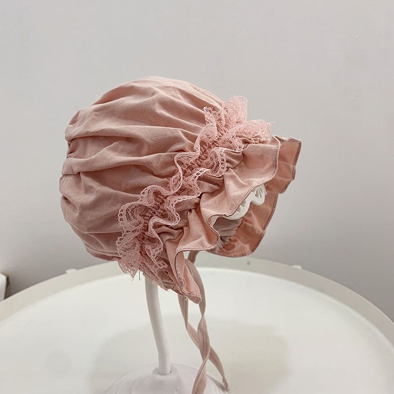 Cute Lace Ruffle Baby Hat Newborn Soft Cotton Toddler Infant Baby Girls Hat Outdoor Sun Hat Spring Cap Baby Accessories
