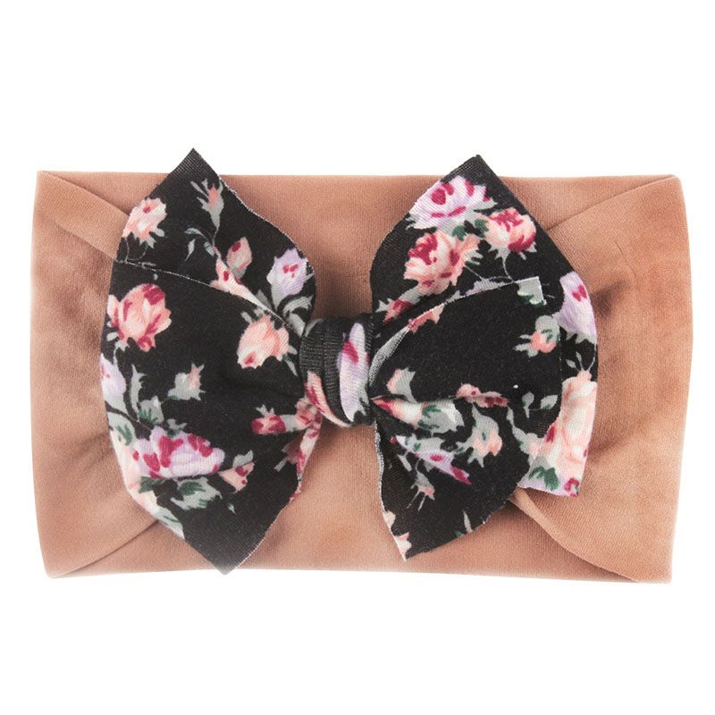 Floral Printed Baby Headband Cartoon Bowknot Soft Cotton Elastic Kids Infant Hair Band Newborn Children Baby Girl Headwear