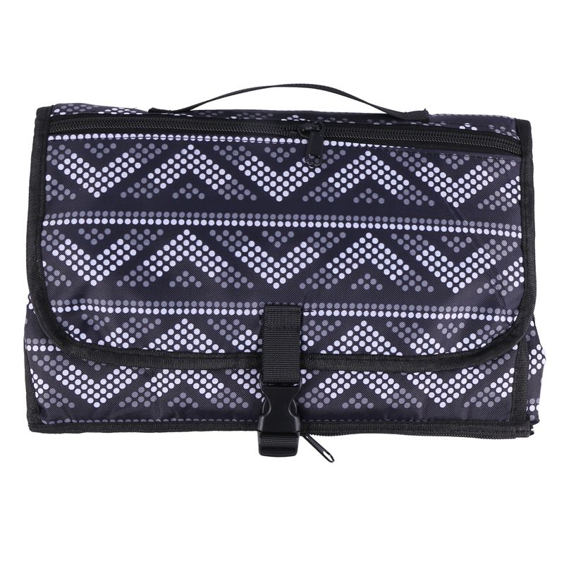Portable Baby Changing Pad Built-In Head Cushion Waterproof Travel Clutch Diaper Bag for Toddler