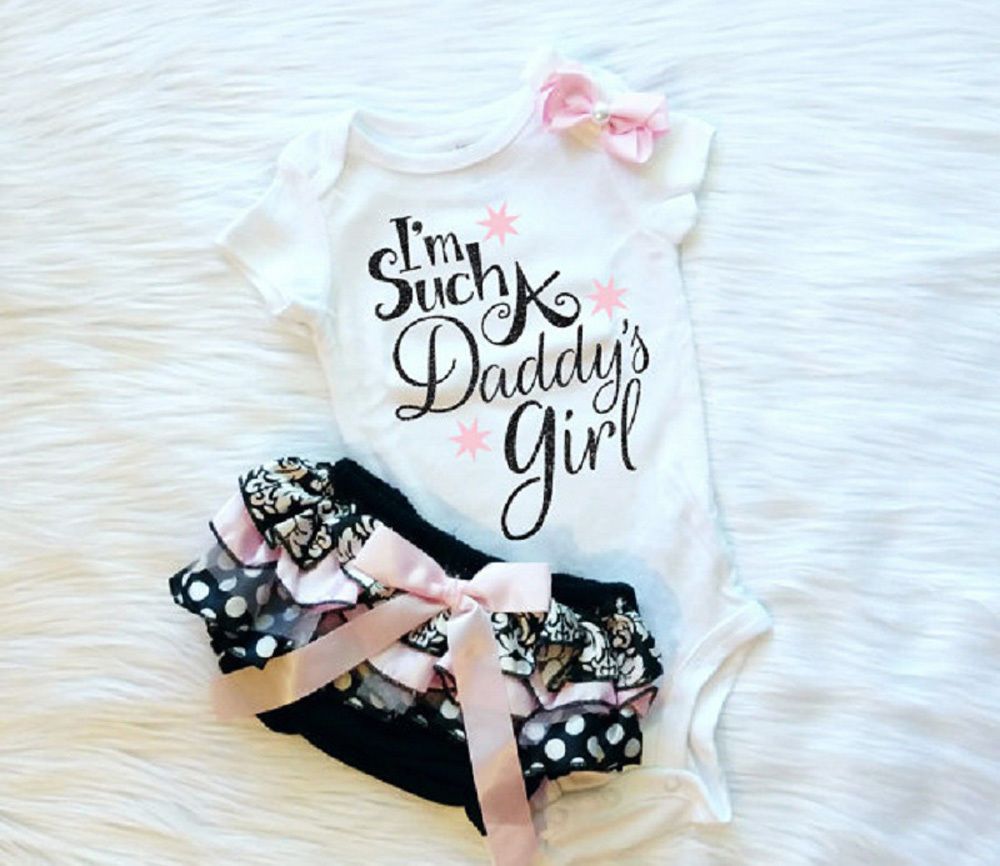 2PCS Newborn Infant Baby Girl Cotton Romper Polka Dot Lace Shorts Summer Outfits - intl