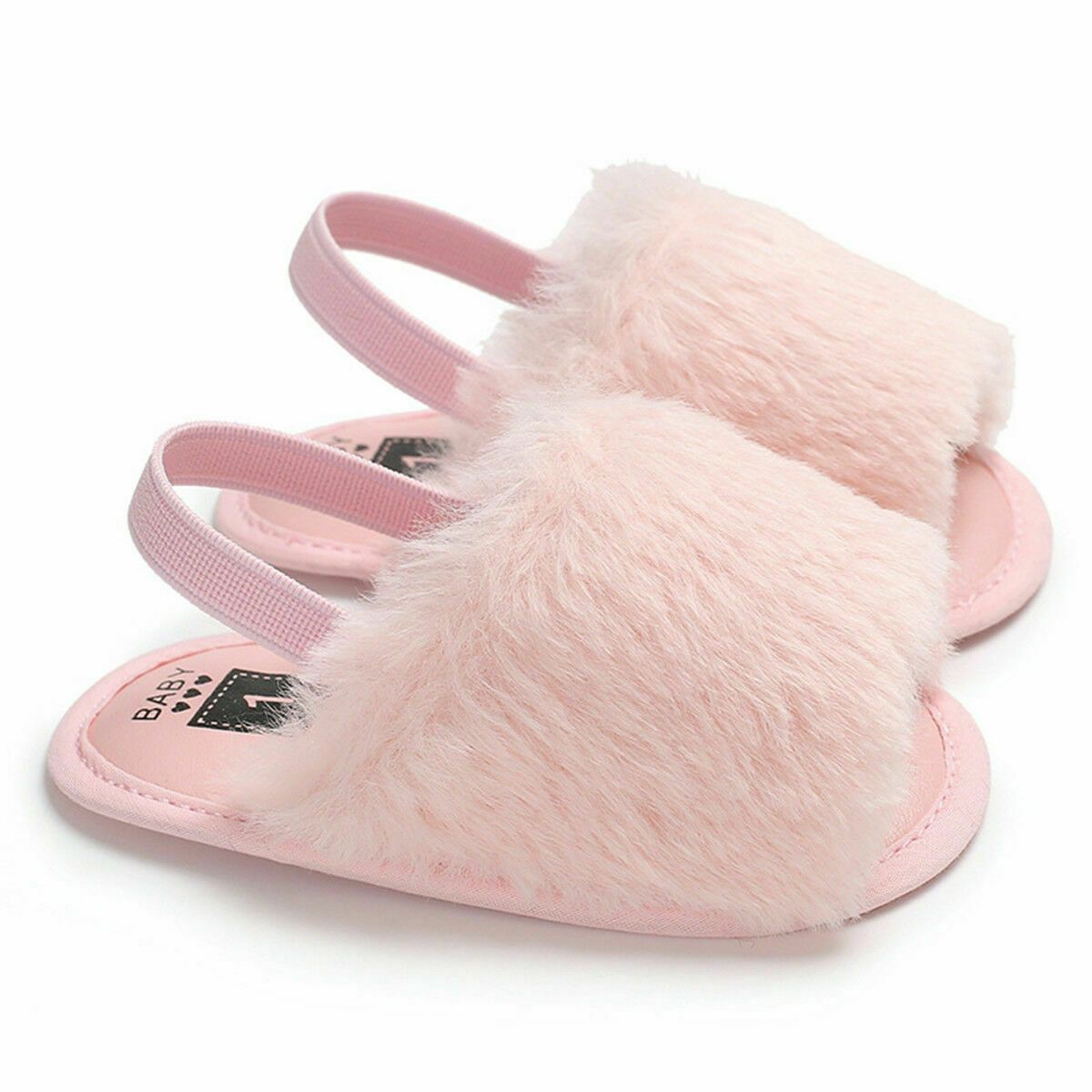 Baby Summer Sandals, Soft Sole Cute Solid Color Shoes, Elastic Band Cartoon Wild Fashion Foot Wear