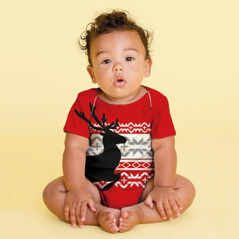 Boys And Girls Christmas Short Sleeve Elk Jumpsuit Crawl Suit Children'S Clothing Instagram Baby Girl Clothes Kids Fortnite Toddler Skirt Shorts  Panda Spiderman