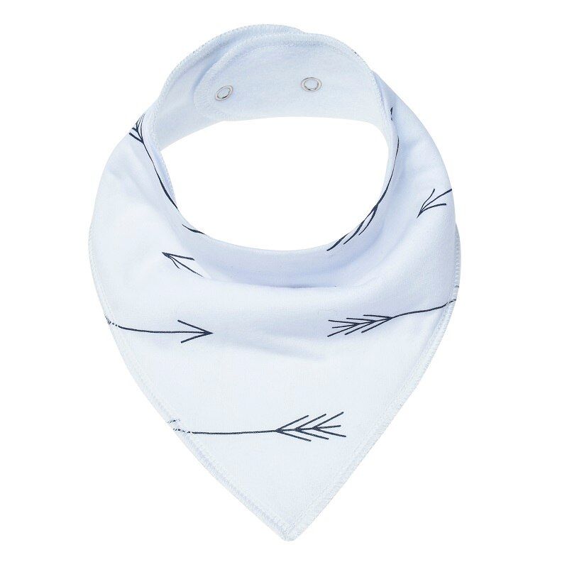 Reusable Washable Cotton Baby Bibs Burp Cloth Print Arrow Wave Triangle Baby Bibs Cotton Adjustable Baby Meal Bib Infant Bibs