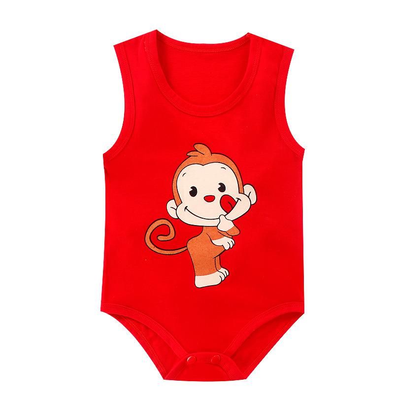 Baby Clothing Jumpsuit Summer Sleeveless Newborn Baby Romper Cotton Cartoon Toddler Baby Boys Girls Clothes