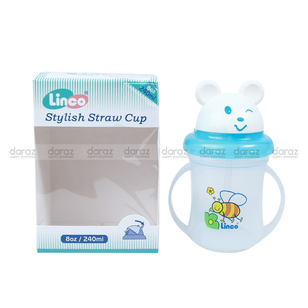 Linco Baby Stylish Straw Cup  8 OZ Standard Neck PP/ BPA (240 ML)