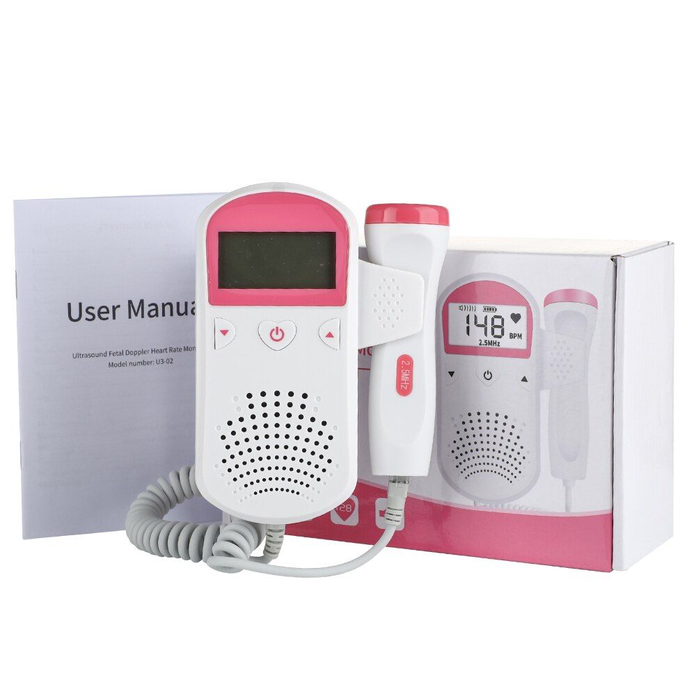 Pastsky Doppler Fetal Portable Ultrasound Monitor Home Pregnancy Baby Fetal Sound Heart Rate Detector For Pregnant Baby Monitor