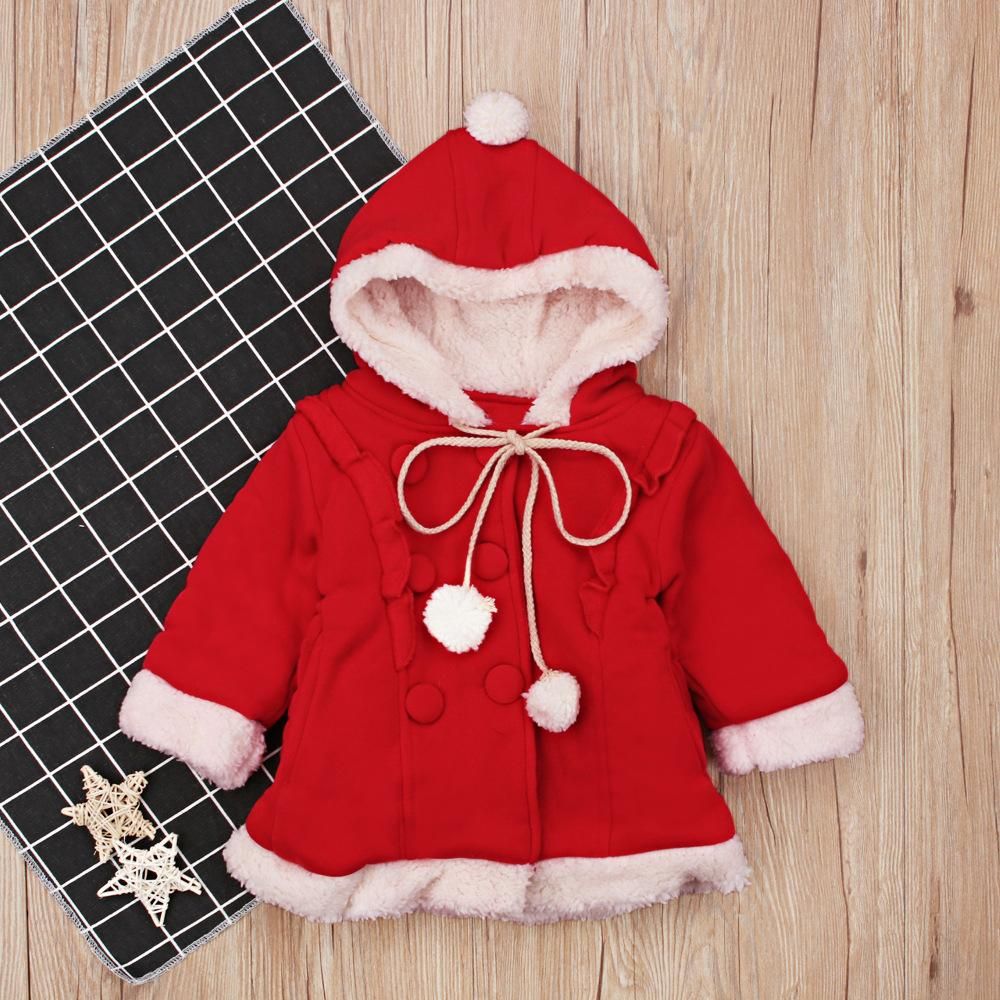 Children'S Winter Girl Long Sleeve Christmas Christmas Hat Thickening Velvet Coat Children'S Clothing Instagram Baby Girl Clothes Kids Fortnite Toddler Skirt Shorts  Panda Spiderman