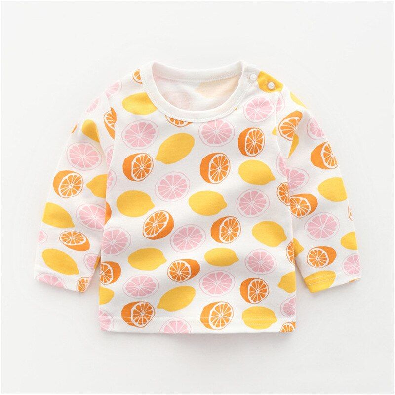 Autumn Baby Girls Boys Cotton Infants Tops Long-sleeved T-shirts Winter Toddler Casual Cartoon T Shirt Newborn Clothing Tshirt