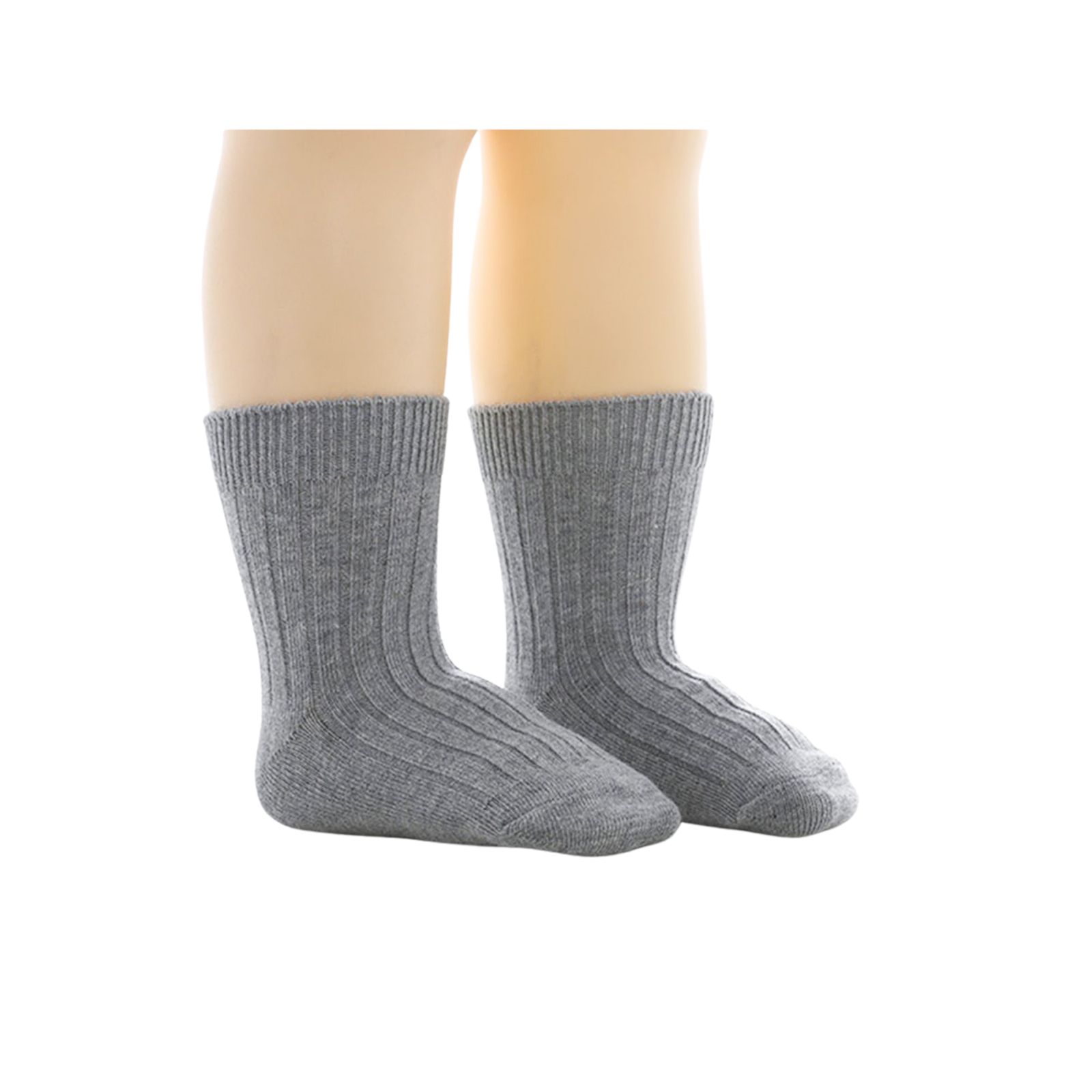 Kids Cotton Socks, Unioomph Solid Color Medium Tube Socks Ribbed Stocking for Fall Winter, 0-8 Years