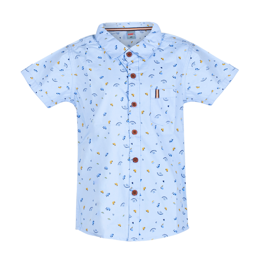 Kids Boys Summer Cute Stylish Little Car Printed Casual Shirt (0 months to 6 years) For Your Smart Babys