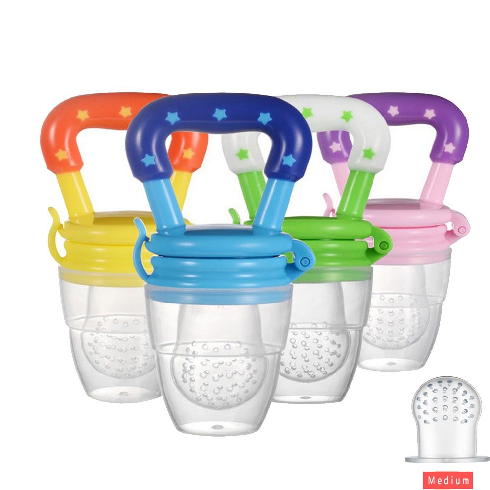 Baby Teether Silicone Mesh Bag Molar Toy Auxiliary Food Feeder