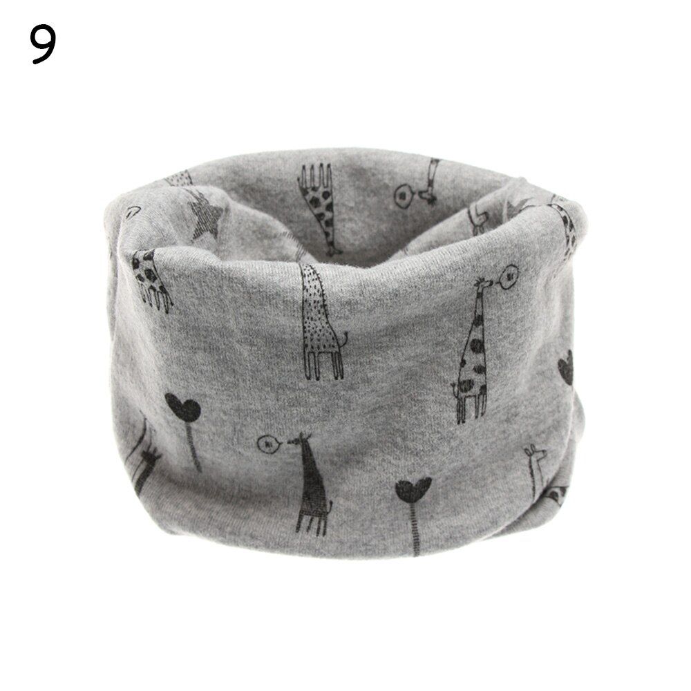 New Autumn Winter Cotton Scarf for Baby Girls Children Neck Ring Scarf Lovely Kids Boys Neck Warmer Loop Scarves