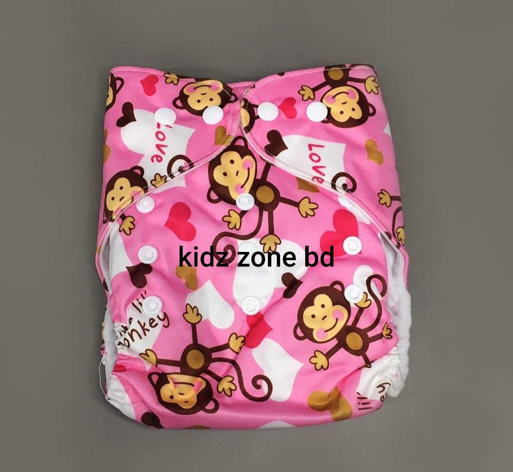 Reusable Baby Diaper (3 kg to 15 kg) Multicolor