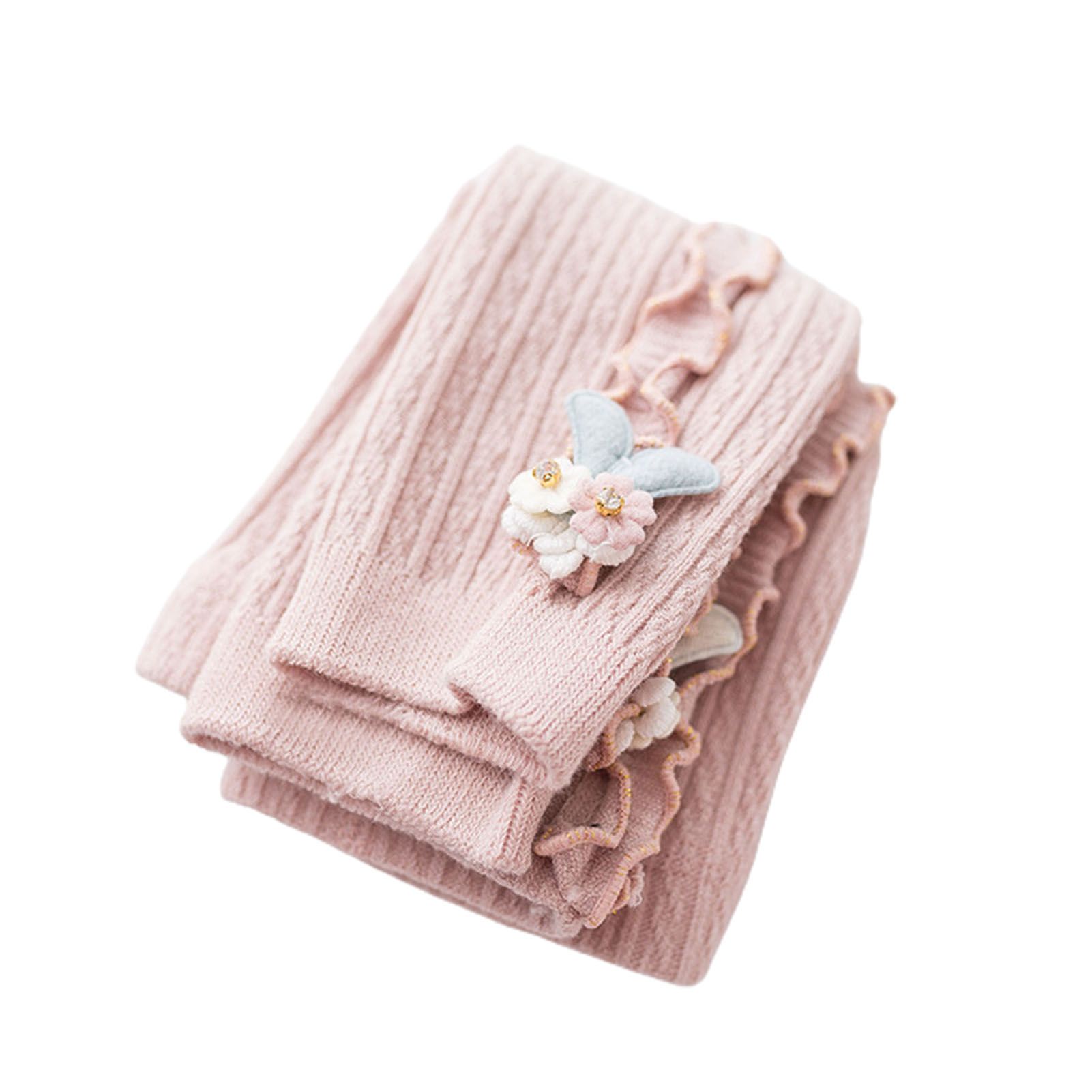 Girls Leggings Candy Color Ruffles Edge Girls Slim Trousers