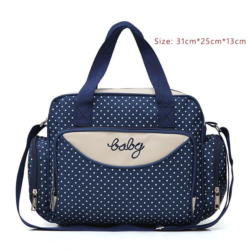 Baby Diaper Bag Tote 5 Piece Set Multifunction Nappy Changing Bag Large Reusable Nursing Bag with Straps Mommy Maternity Bag