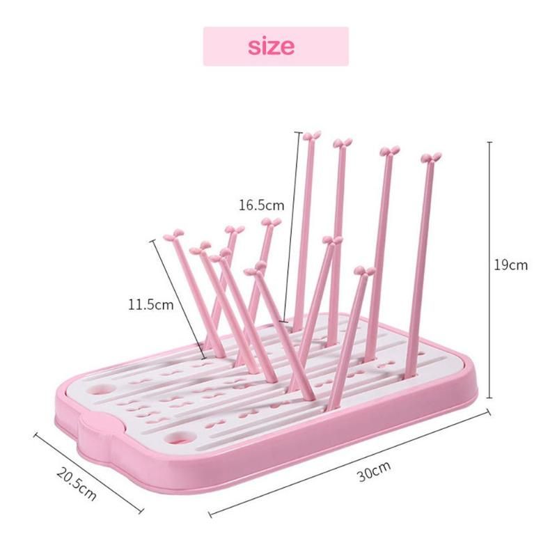 Newborn Baby Feeding Bottles Drying Rack Infant Nipple Pacifier Cleaning Dryer Drainer Storage Shelf Milk Bottle Cup Holder