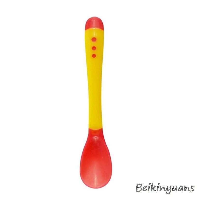 Temperature Sensing bean Child Tableware Spoon Food to use Learning Dishes Service Plate/Tray Suction Cup Baby Dinnerware