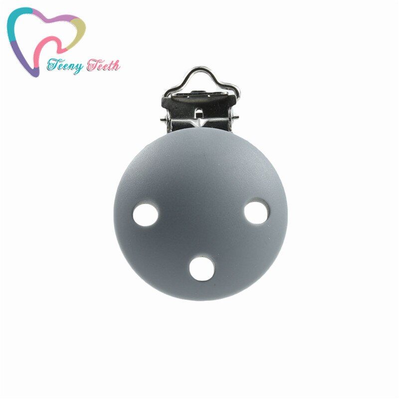 1 PC Round Shaped Silicone Nipple Holder Pacifier Clips Baby Teething Chewable Toys BPA Free DIY Pacifier Chain Accessories