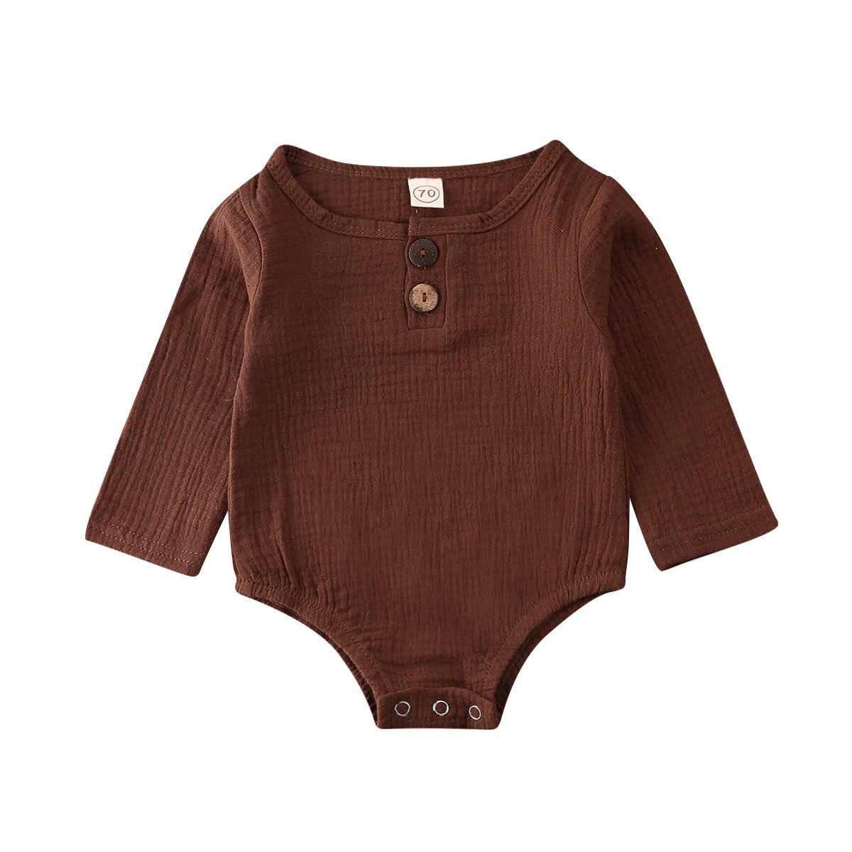 2020 Baby Spring Autumn Clothing Baby Kids Boys Girls Infant Cotton Linen Jumpsuit Bodysuit Solid Long Sleeve Outfit Set 0-2Y