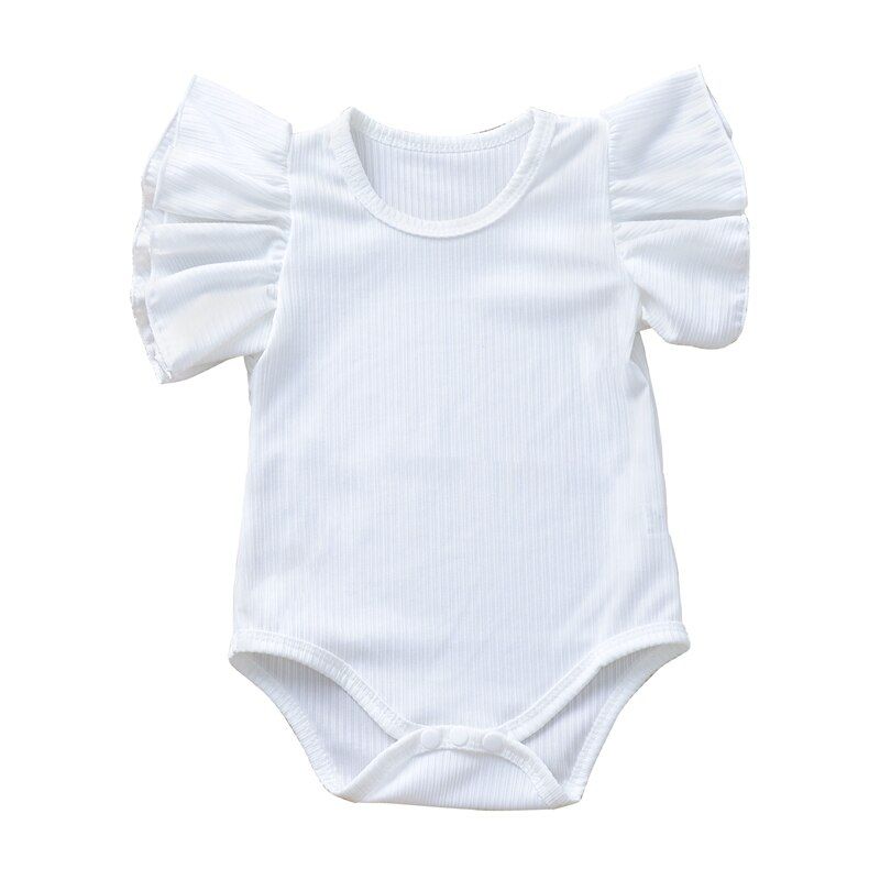 Newborn Infant Baby Girl 0-18M Cotton Romper Jumpsuit Short Sleeve Summer Clothes Outift Clothing