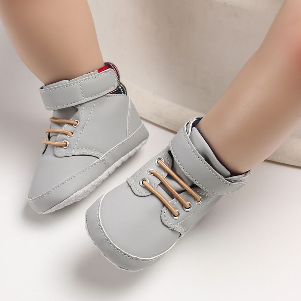 Newborn First Walker Shoes Baby Boy  Soft Sole Crib Shoes Warm Boots Anti-slip Sneakers Prewalker 0-18M