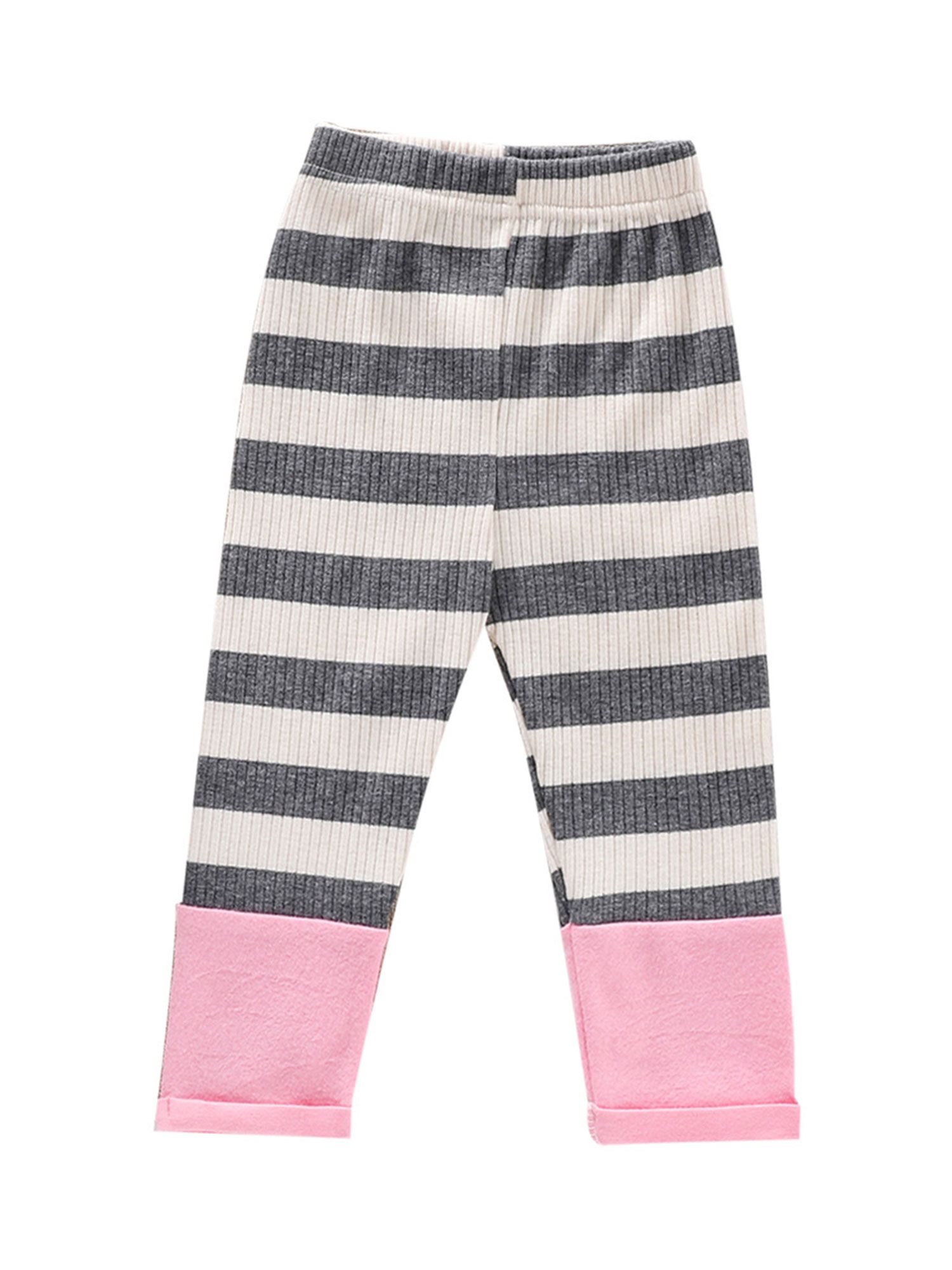 Baby Spring Casual Pants, Stripes Splicing Elastic-Waist Sweatpants Trousers