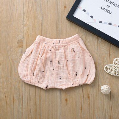 Baby Girls Boys Shorts Newborn Baby Fold bloomers Girls Pattern Triangle Shorts Toddler Trousers PP Pants Clothes