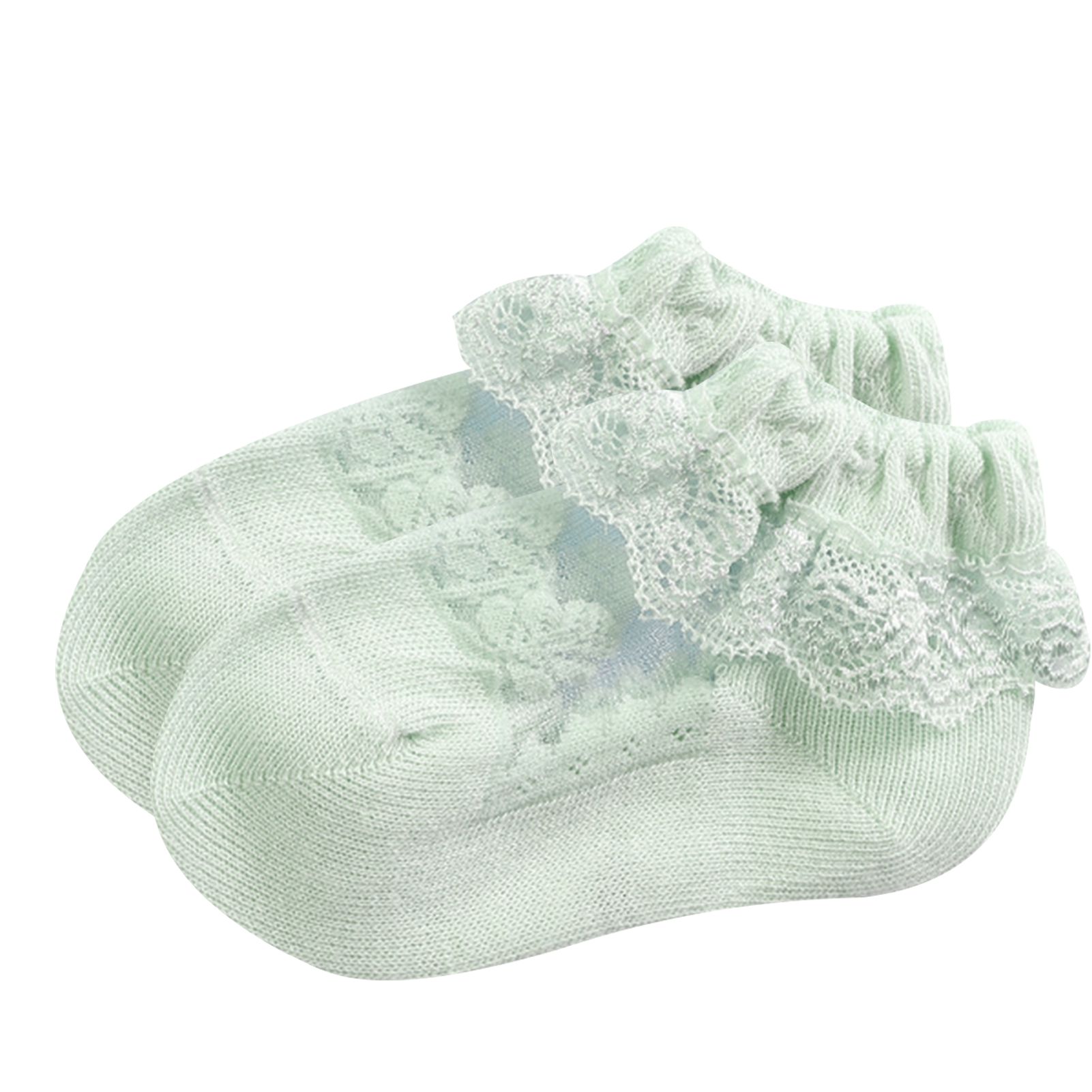 1 Pair Lace Socks Floral Print Breathable Skin Friendly Baby Girls Lace Socks for Summer