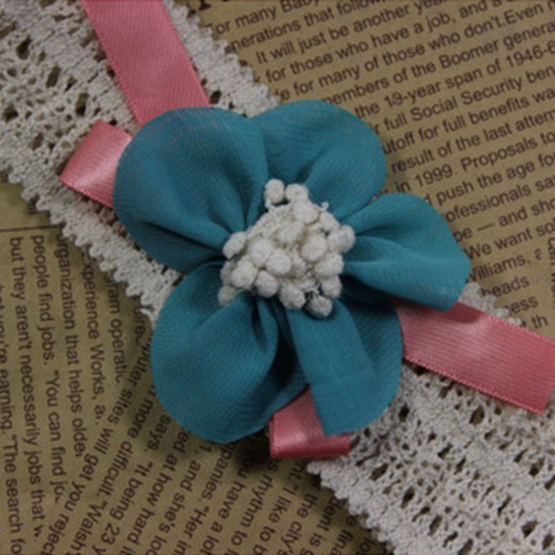 Lace Flower Baby Headband Princess Elastic Floral Kids  Girl Turban Children Hair Band Hair Accessories