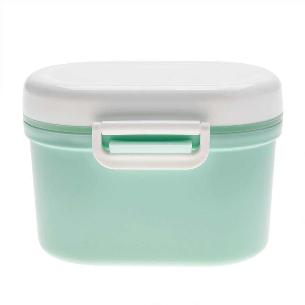 Portable Baby Milk Powder Formula Dispenser Baby Food Fruit Candy Storage Container Green Large
