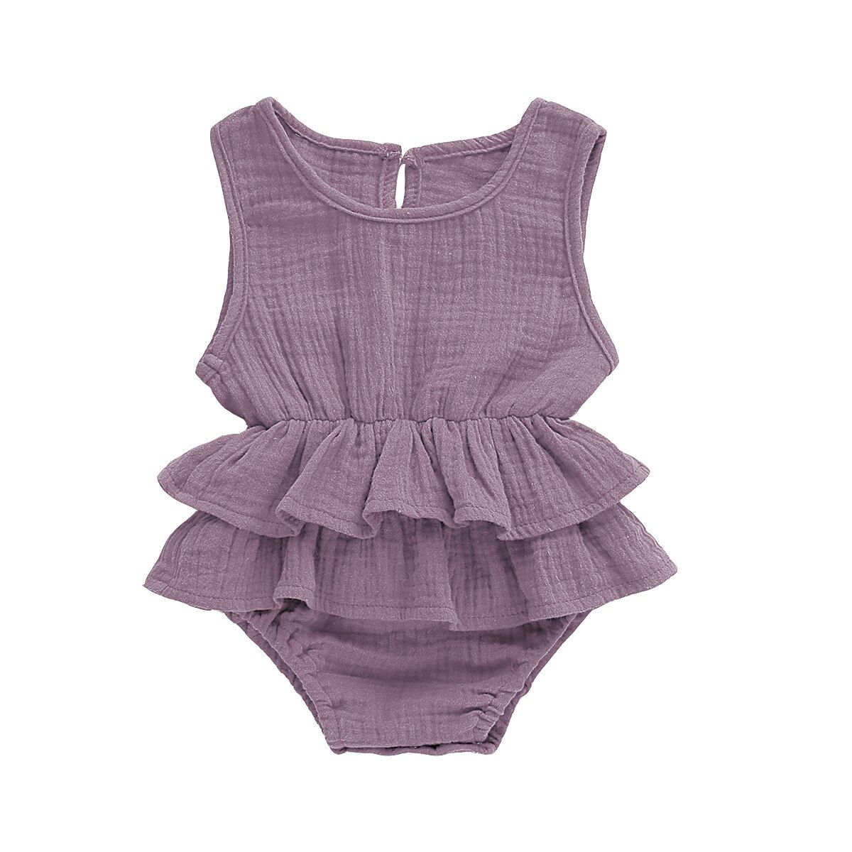 AU Newborn Kid Baby Girl Clothes Sleeveless Romper Dress Cotton&Linen 1PC Outfit