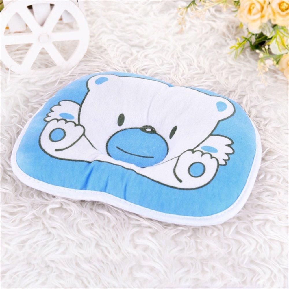 TE Bear Pattern Pillow Newborn Infant Baby Support Cushion Pad Prevent Flat Head