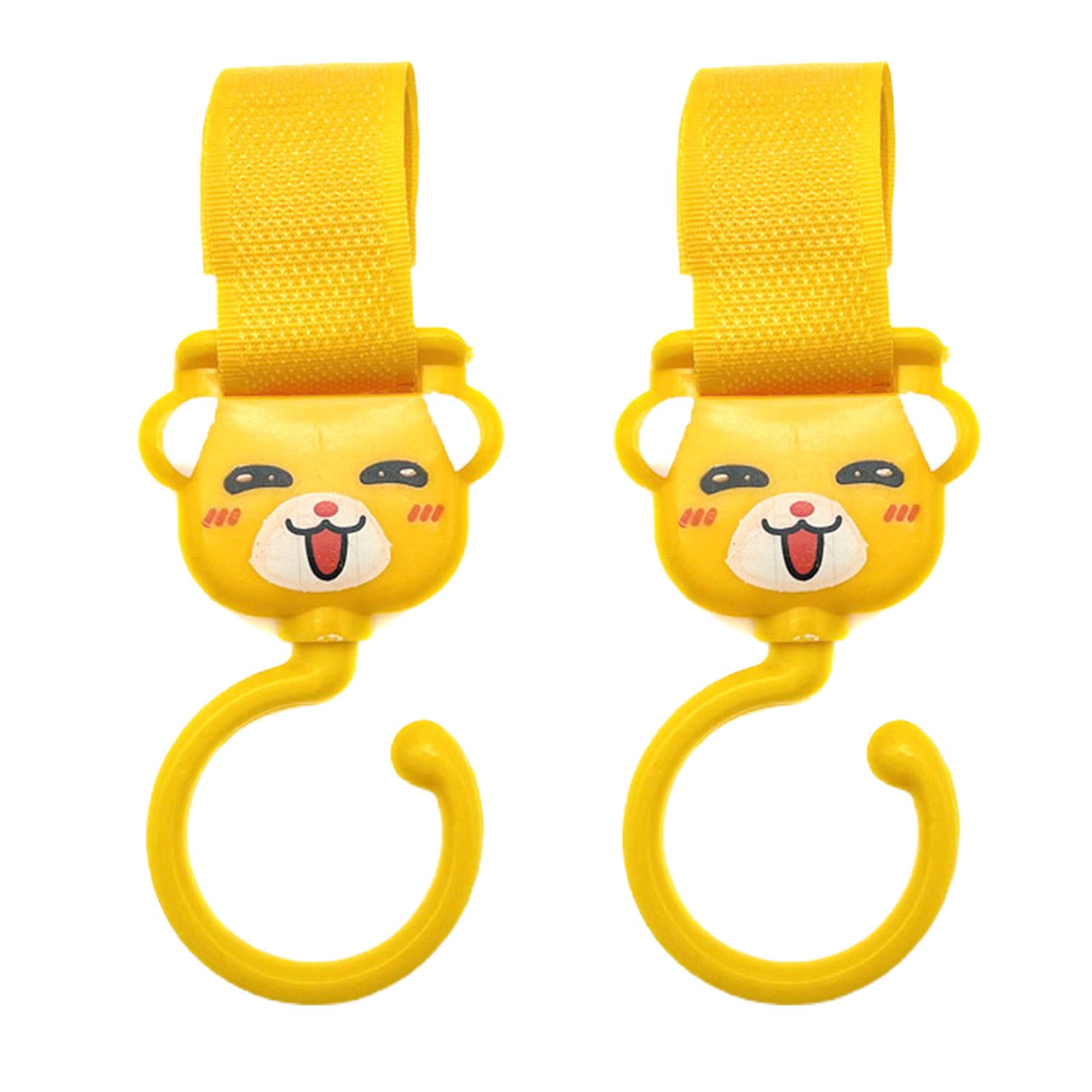 2Pcs Stroller Hooks Cartoon Pattern Anti-deform Resin Pushchair Hook Mommy Bag Organizer Rack Stroller Accessories for Shopping