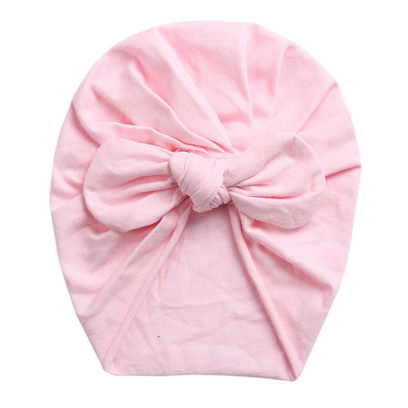 New Baby Turban Solid Color Soft Cotton Baby Hat Cute Rabbit Ear Newborn Girl Hats Bonnet Kids Cap Headband Head Wrap