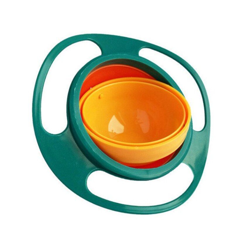 Gyro Bowl Baby Feeding Bowl Universal Tableware Dishes Bowl Food Plate Children 360 Rotate Spill-Proof Learning Dinnerware Bowls